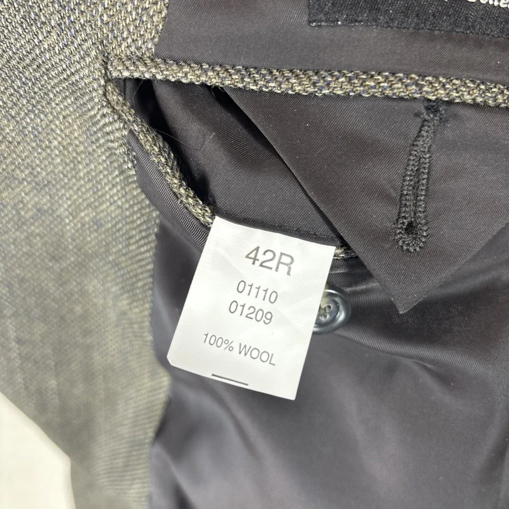 JOS A BANK Traveler's Collection Mens 42R Tailored Fit Wool Blazer Jacket Green